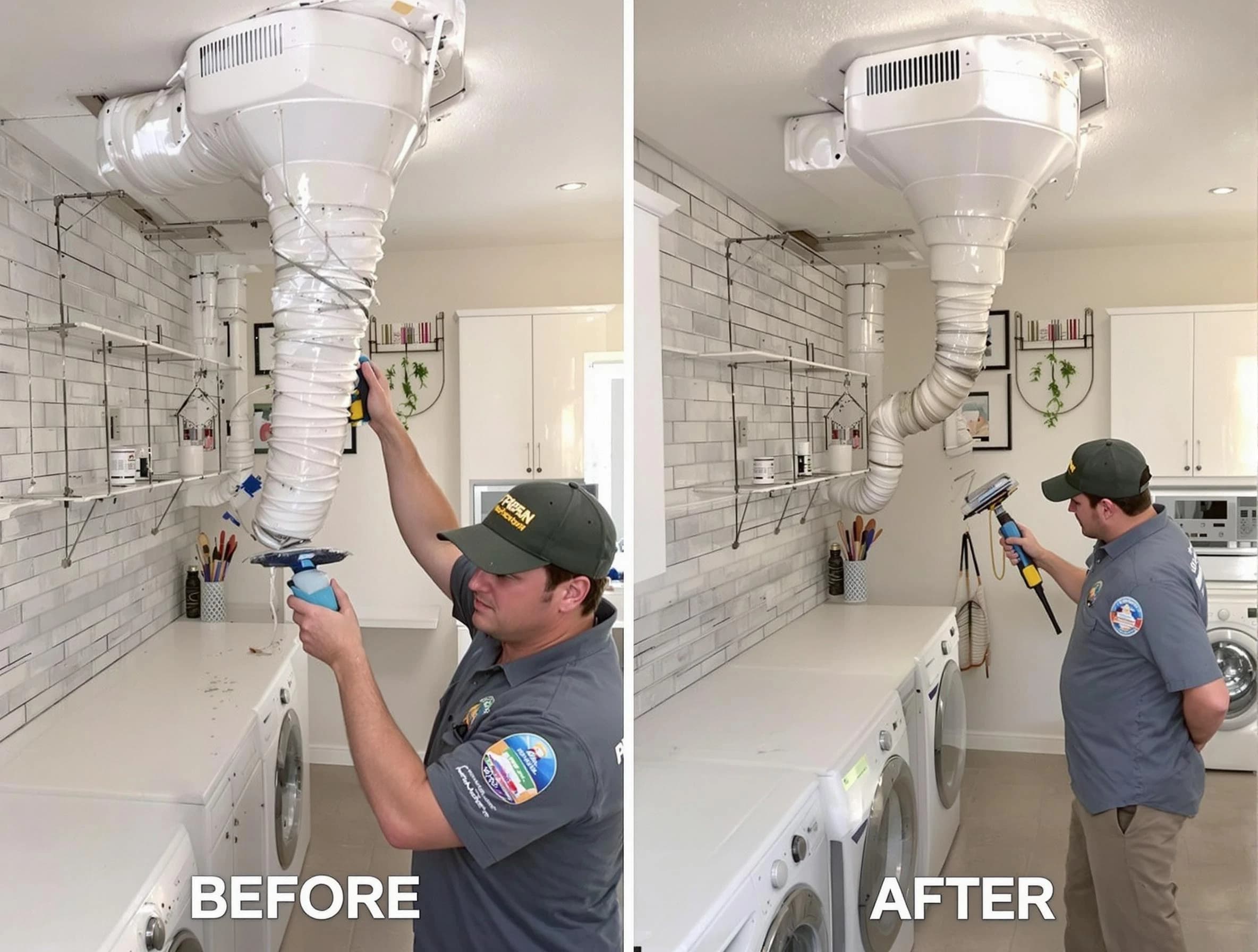 Professional dryer exhaust vent cleaning by Ambridge Dryer Vent Cleaning in Ambridge