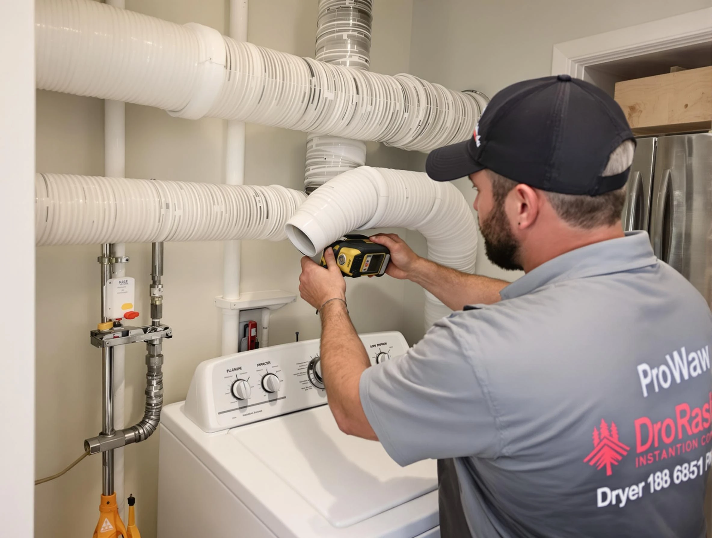 Professional dryer vent hose installation by Ambridge Dryer Vent Cleaning in Ambridge